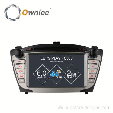 Ownice Quad Core Android 6.0 2G Ram car headunit placement for Hyundai ix35 2015 Built-in Wifi 4G LTE support DAB DVR